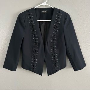 bebe Black Lace-Up Blazer